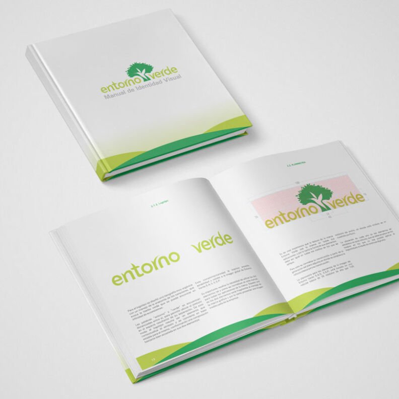 Manual de Identidad Visual de Entorno Verde, diseñado por Galanés Agencia de Comunicación.